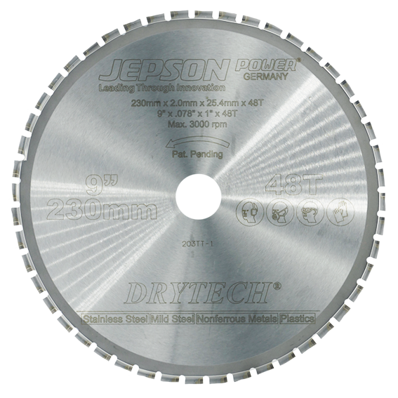 9'' Drytech® carbide tipped saw blade ø 230 mm / 60T for aluminum