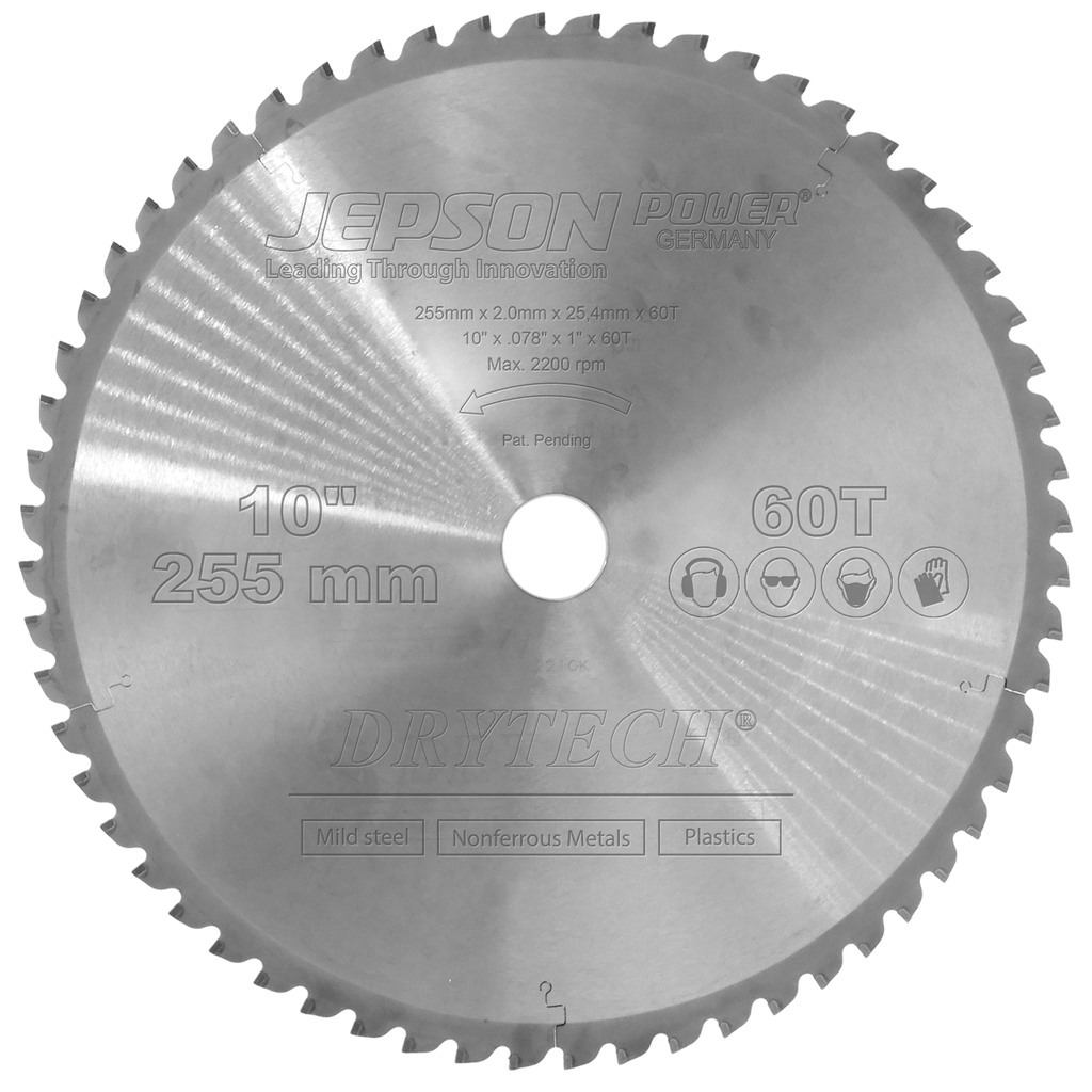 Drytech® HM-Sägeblatt ø 255 mm / 60Z für Stahl (dünnwandig)