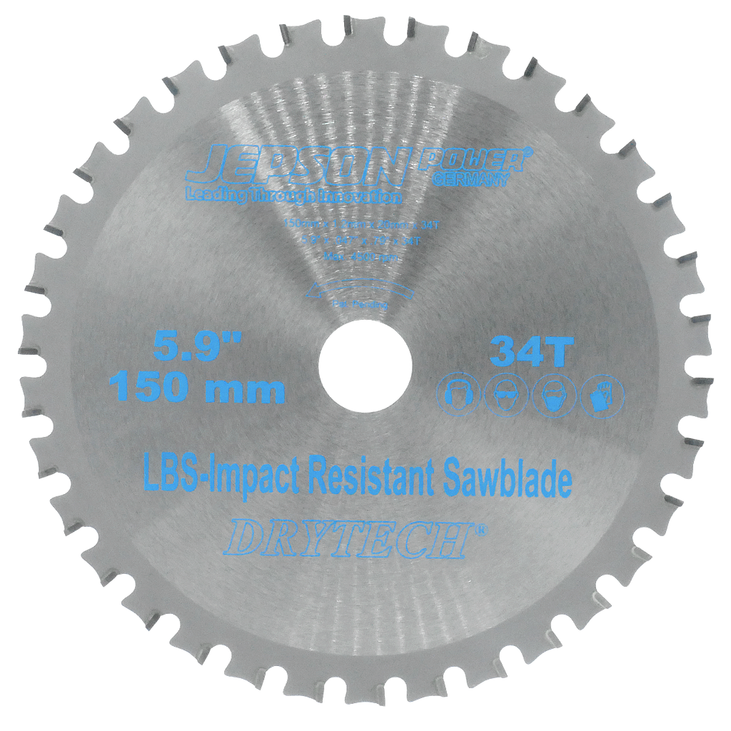 Drytech® HM-Sägeblatt LBS schockresistent ø 150 mm / 34Z für Stahl (dünnwandig)