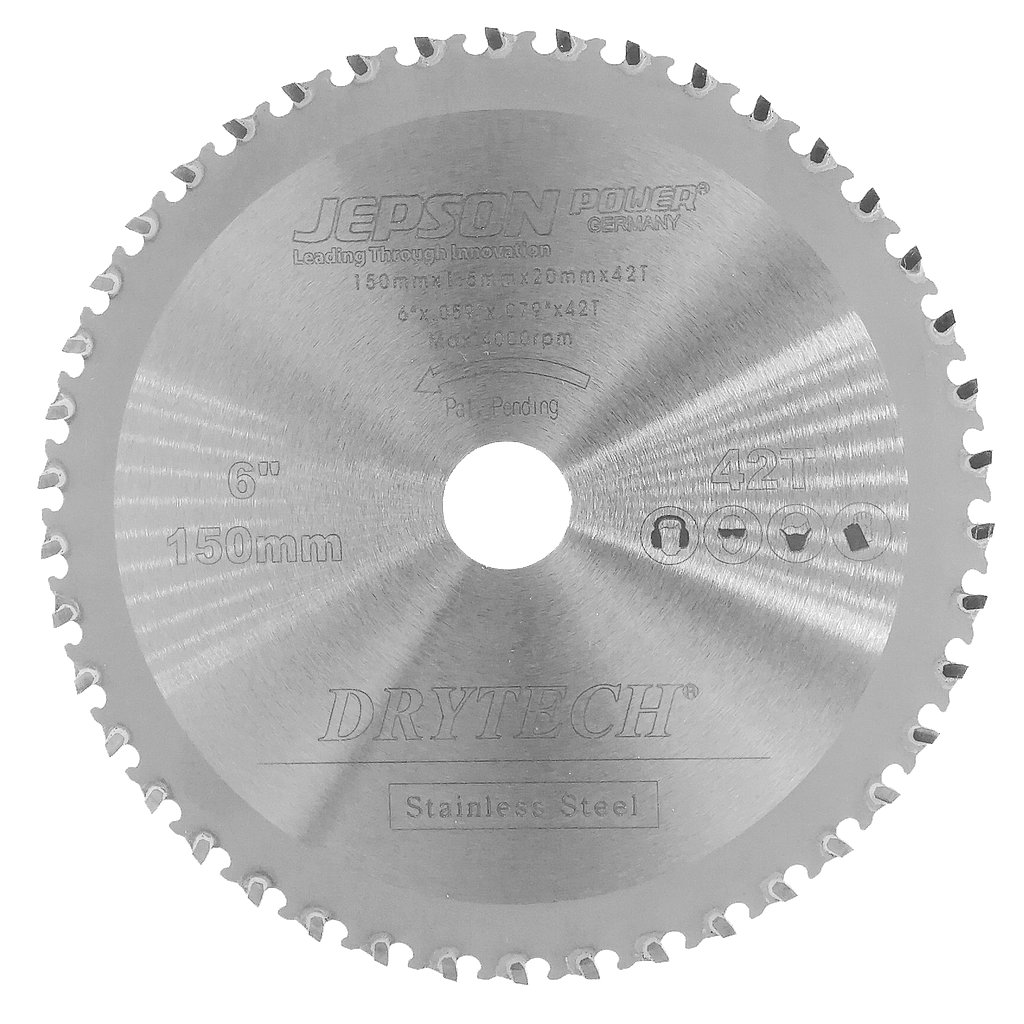 Drytech® HM-Sägeblatt INOX für Akkumaschinen ø 150 mm / 42Z für Inox