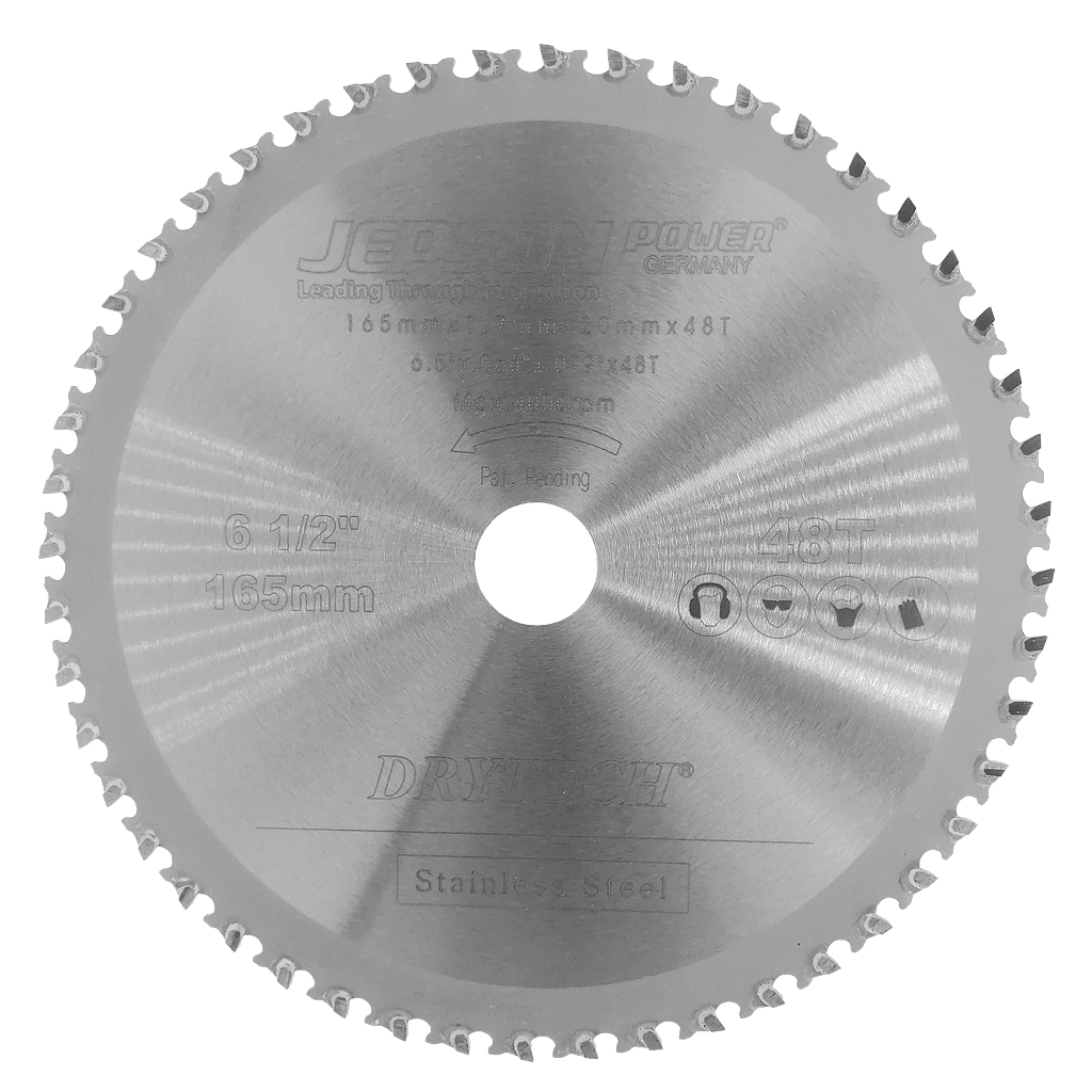 Drytech® HM-Sägeblatt INOX für Akkumaschinen ø 165 mm / 48Z für Inox