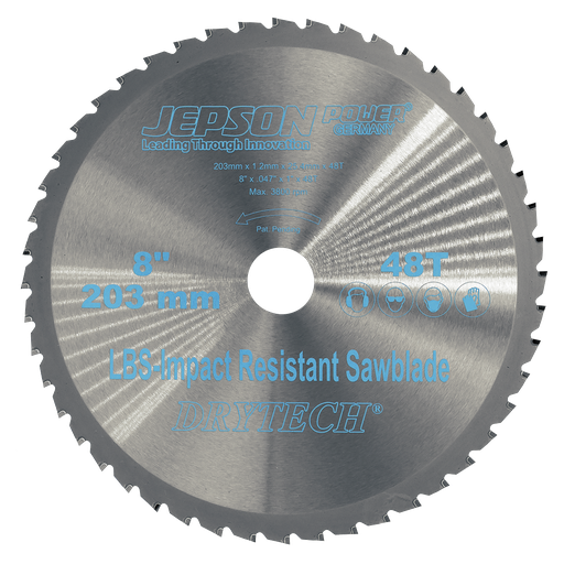 [72220348] 8'' Drytech® carbide tipped saw blade LBS impact resistant ø 203 mm / 48T for steel (thin walled)