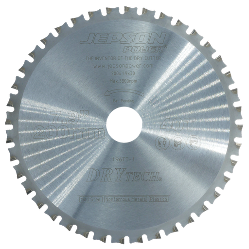 [72020040] 8'' Drytech® carbide tipped saw blade ø 200 mm / 40T for steel