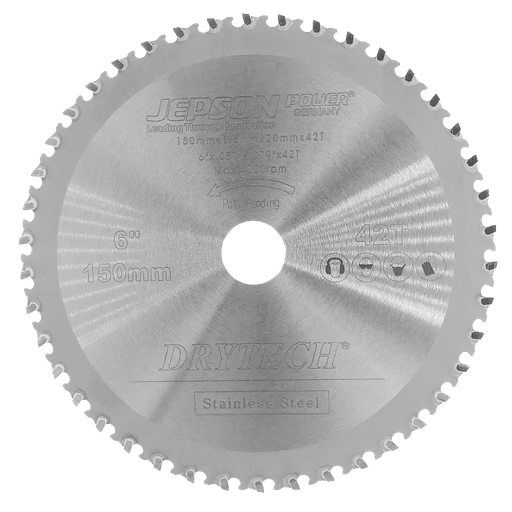 [72115042I] Hoja de sierra con punta de carburo Drytech® de 6'' para herramientas inalámbricas ø 150 mm / 42T para acero inoxidable